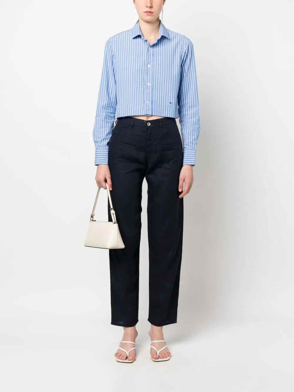 Straight-Leg Linen Trousers