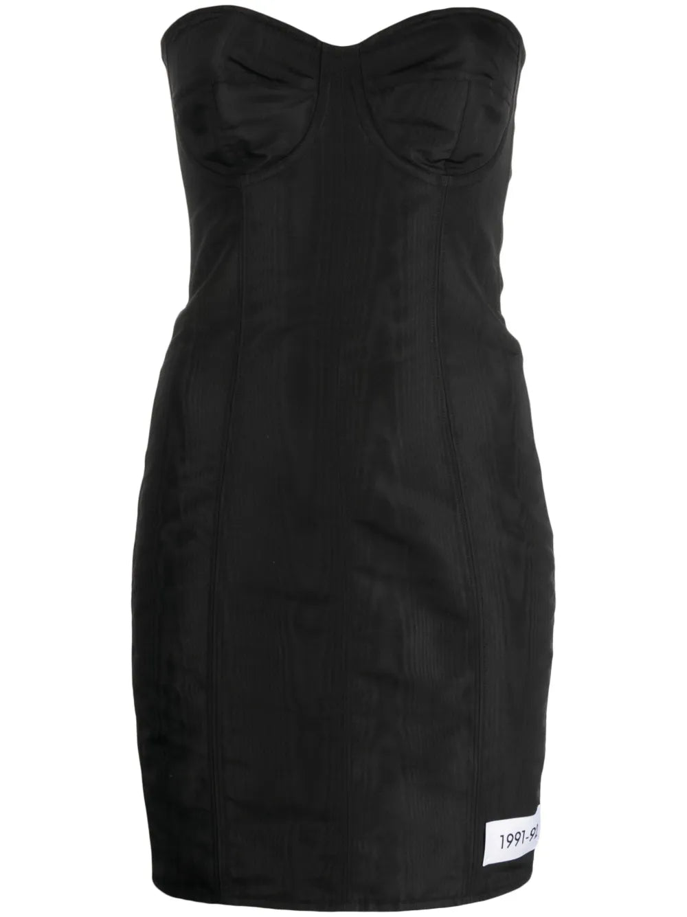 Moiré-Faille Strapless Minidress