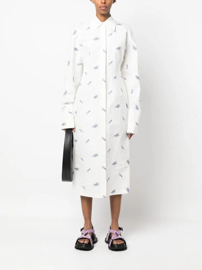 Floral-Print Shirt Dress