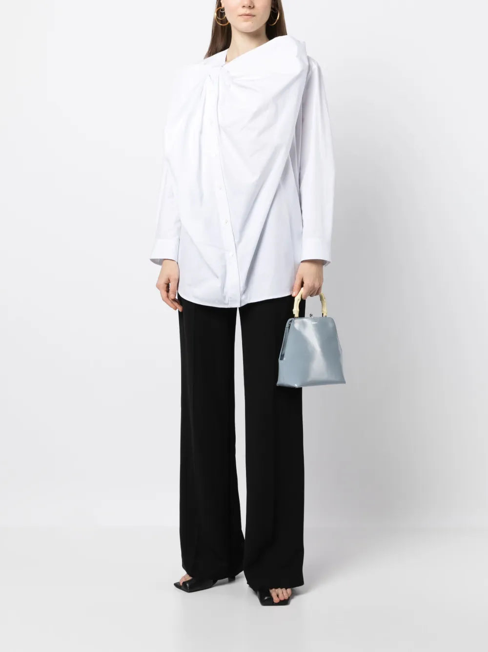 Bow-Detail Long-Sleeve Shirt