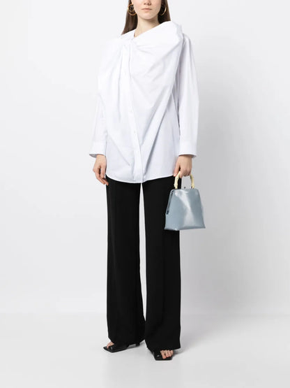 Bow-Detail Long-Sleeve Shirt