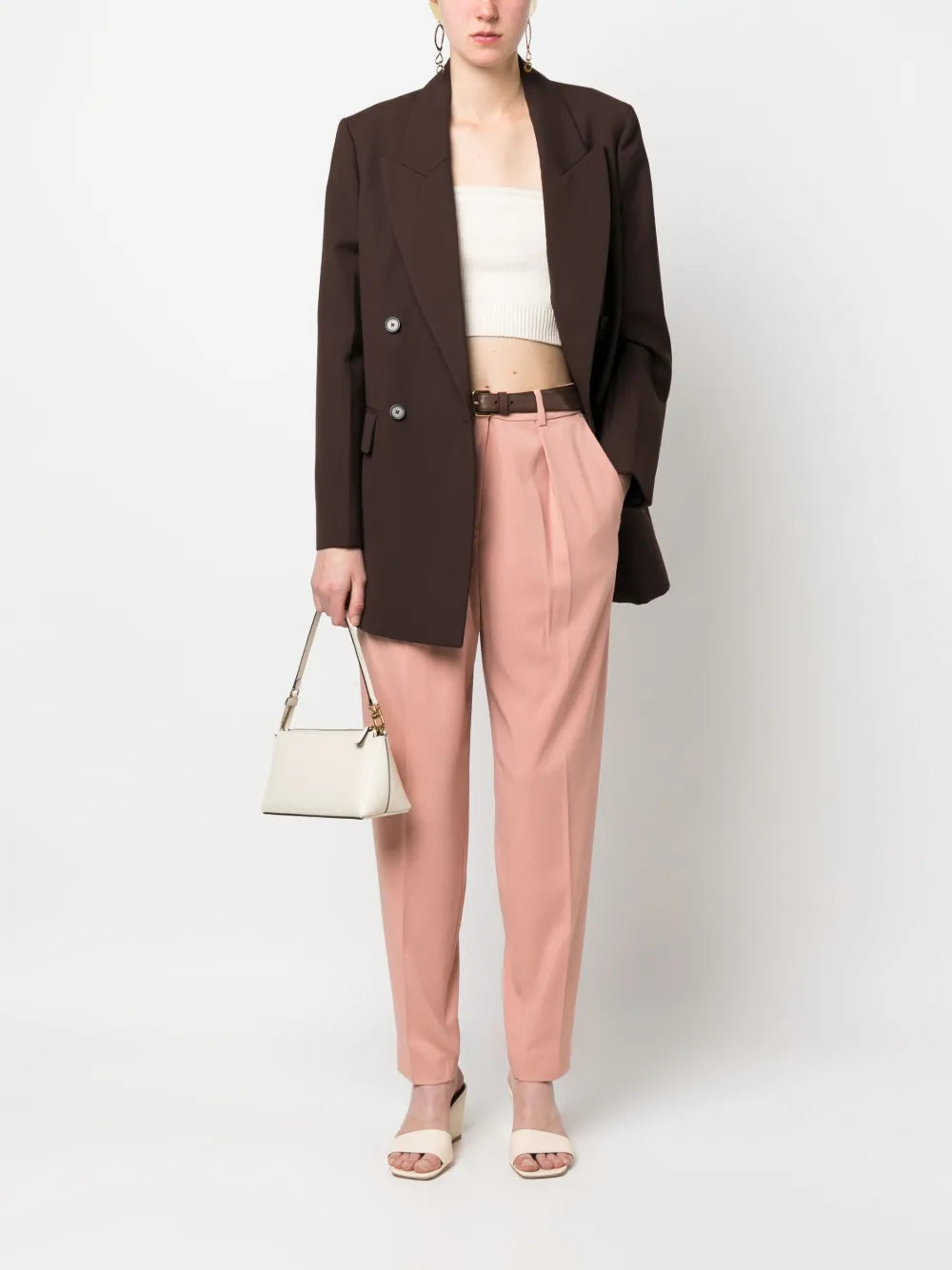 High-Waisted Tapered Trousers