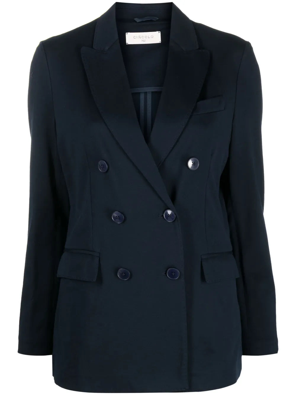Double-Breasted Button Blazer