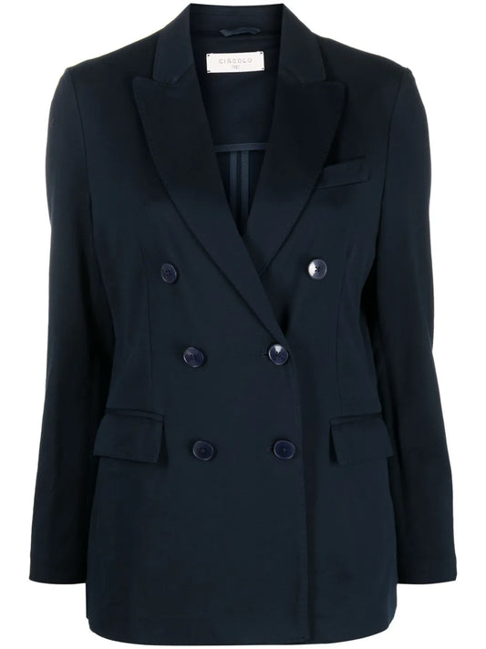 Double-Breasted Button Blazer
