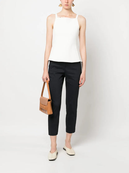 Mid-Rise Cropped Trousers
