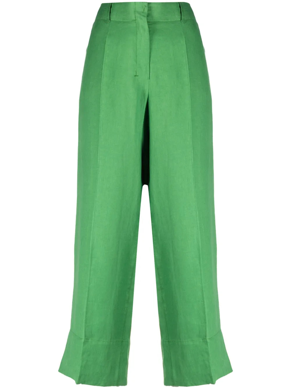 Washed Linen Cropped Trousers