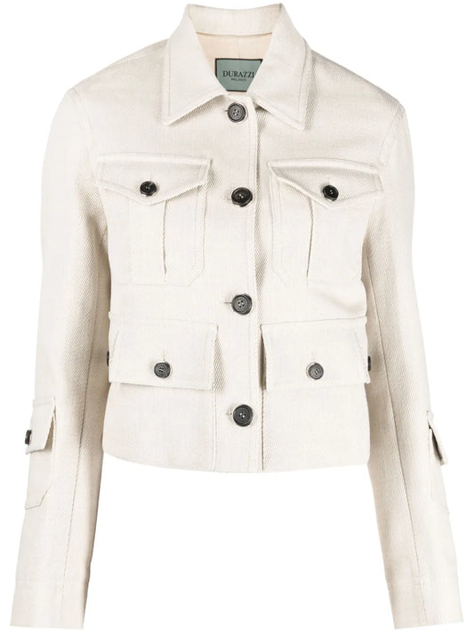 Multi-Pocket Cropped Jacket