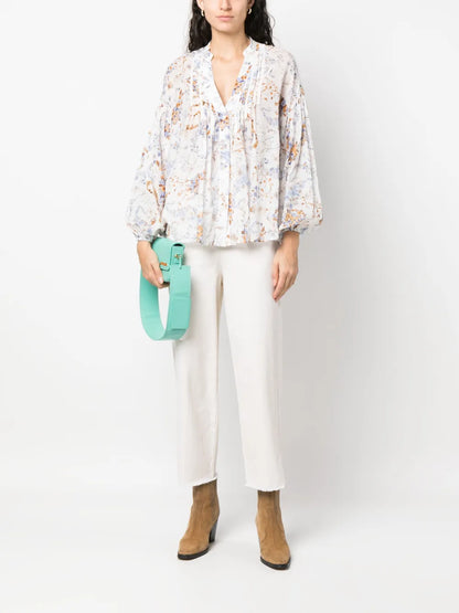 Floral-Print Tunic Top