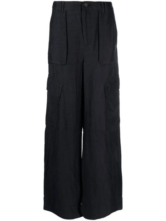 Wide-Leg Linen Trousers