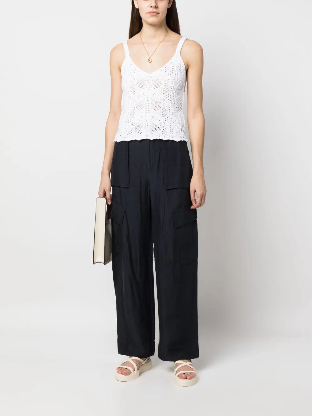 Wide-Leg Linen Trousers
