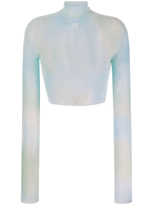 Logo-Print Tie-Dye Crop Top