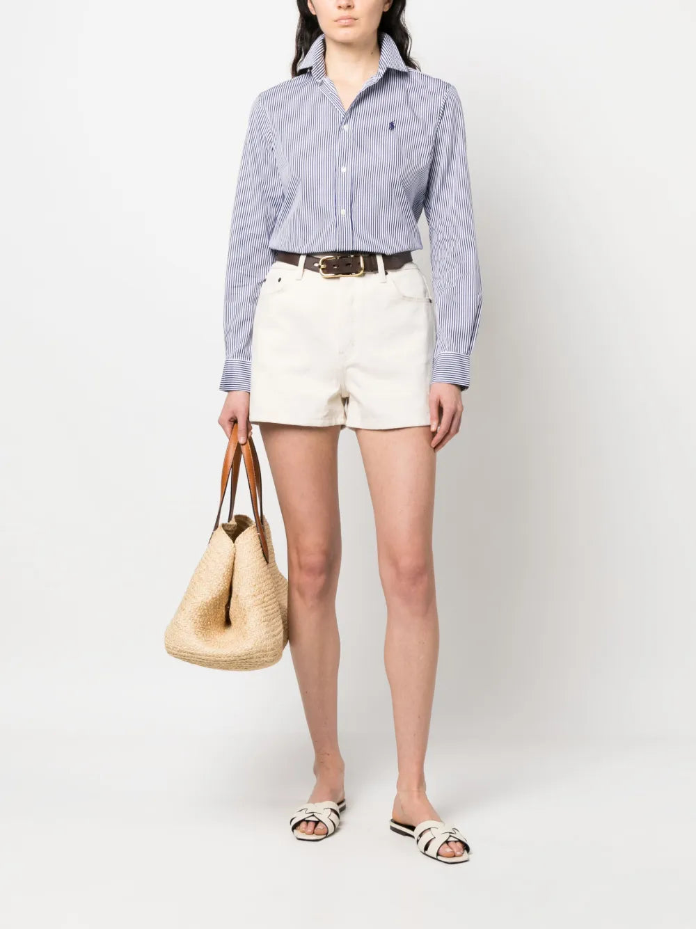 Embroidered-Logo Buttoned Shirt