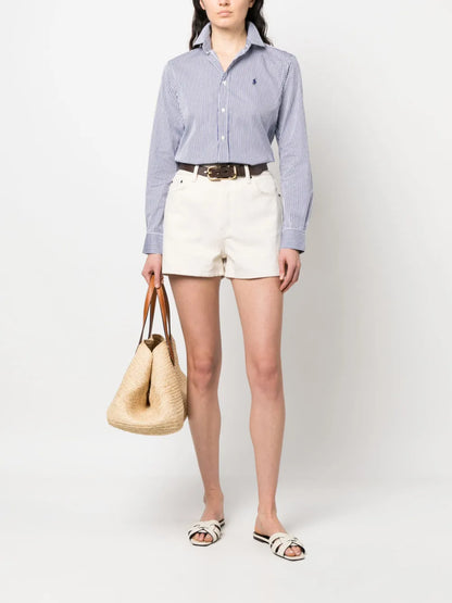 Embroidered-Logo Buttoned Shirt