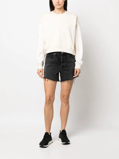 Logo-Embroidery Cotton Sweatshirt