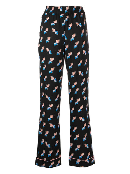 Veronica Geometric-Print Trousers