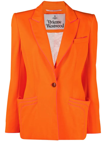 Multiple-Pocket Single-Breasted Blazer