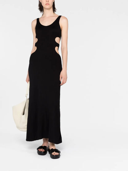Crinkled-Effect Tank Maxi Dress