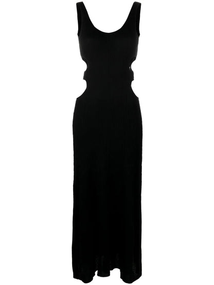Crinkled-Effect Tank Maxi Dress