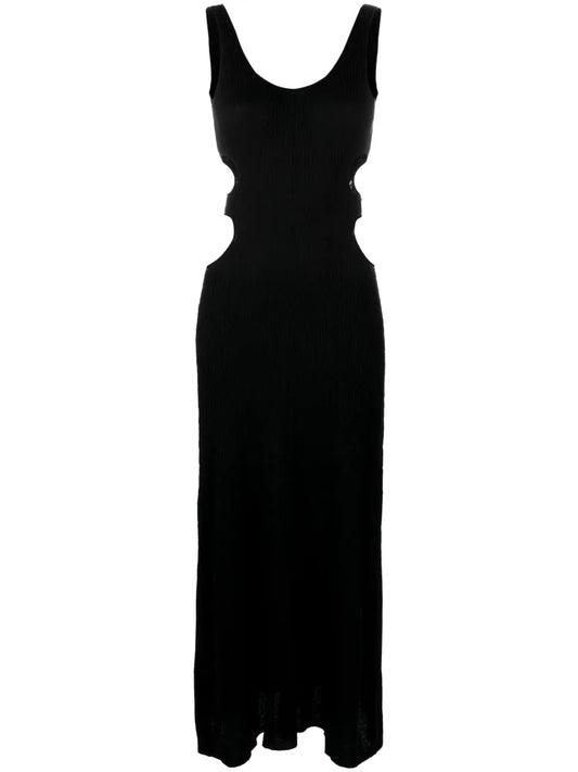 Crinkled-Effect Tank Maxi Dress