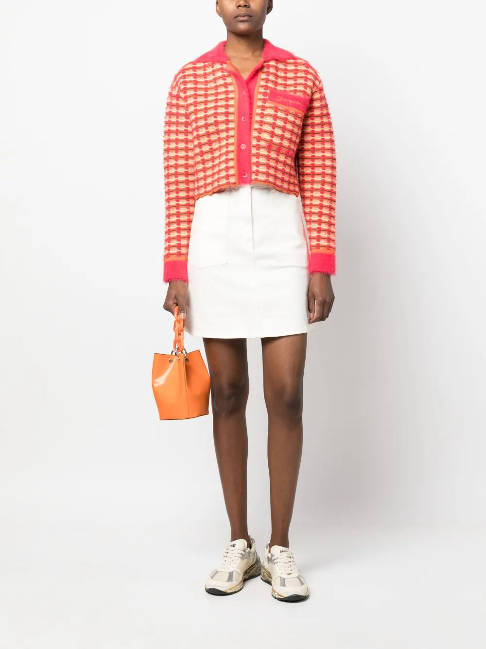 Logo-Patch Denim Miniskirt