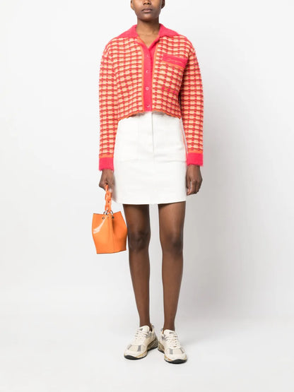 Logo-Patch Denim Miniskirt