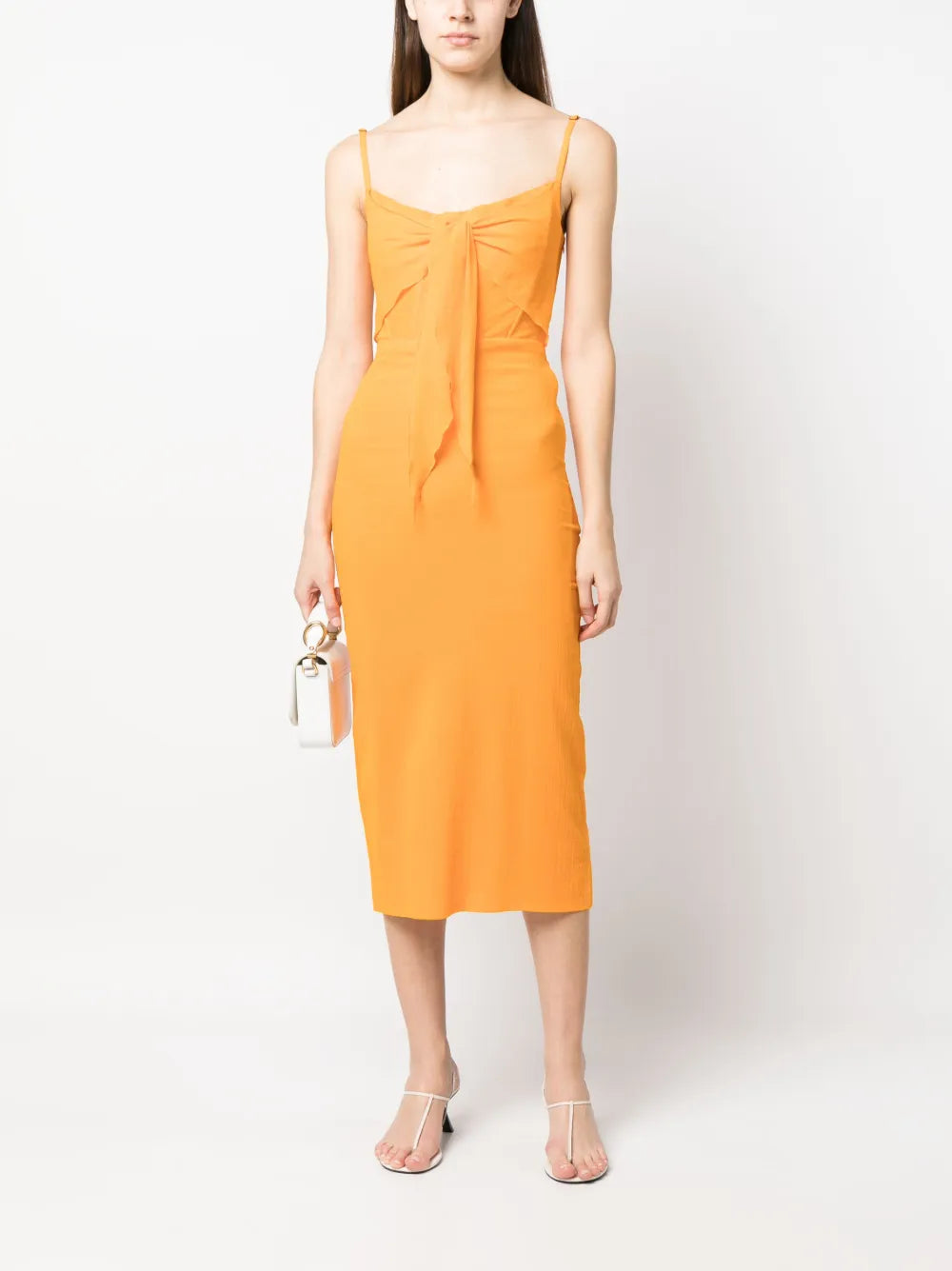 Tie-Detail Midi Dress
