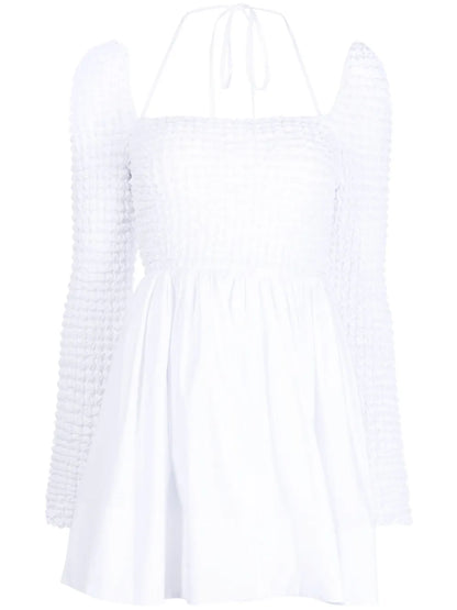 Cassidy Smocked Stretch-Cotton Minidress