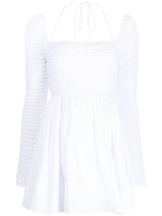Cassidy Smocked Stretch-Cotton Minidress