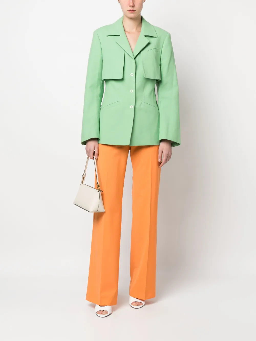 Straight-Leg Cut Trousers