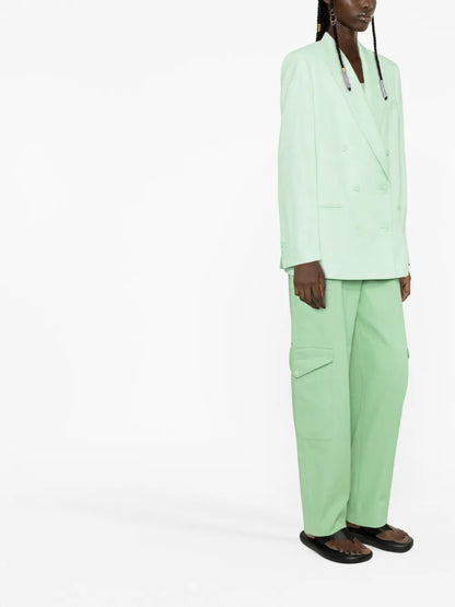 Peak-Lapels Double-Breasted Blazer