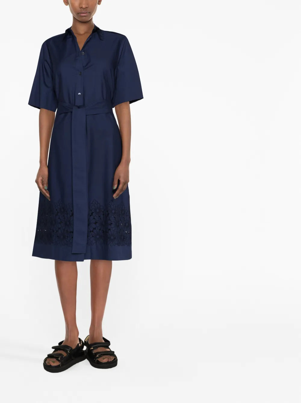 Belted Midi Shirt Dress