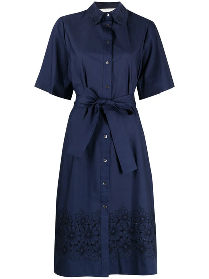 Belted Midi Shirt Dress