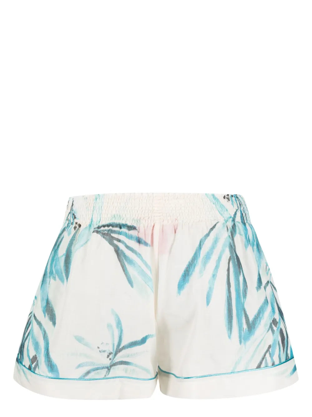 Botanical-Print Cotton Shorts