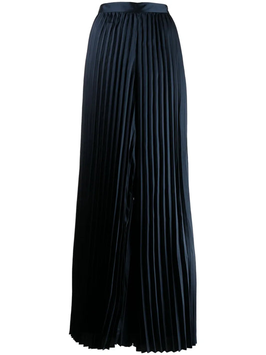 High-Waist Pleated Palazzo Trousers