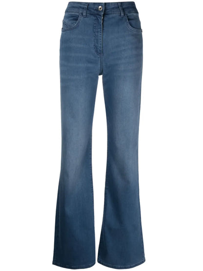 High-Waisted Flared Jeans
