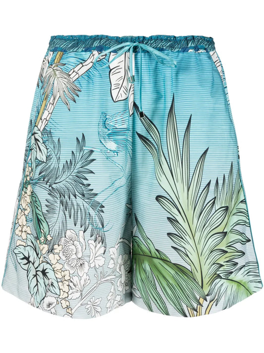 Ombré-Effect Cotton Shorts