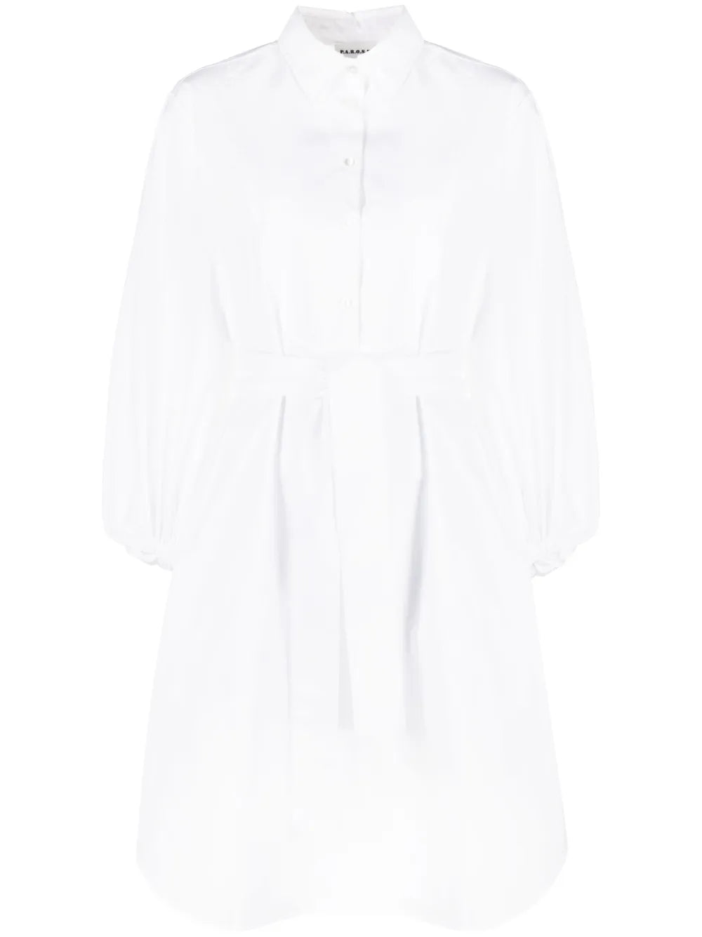 Belted Long-Sleeve Shirt Dress
