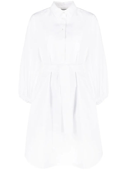 Belted Long-Sleeve Shirt Dress