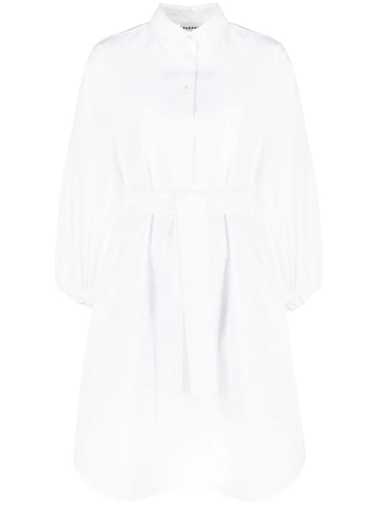 Belted Long-Sleeve Shirt Dress