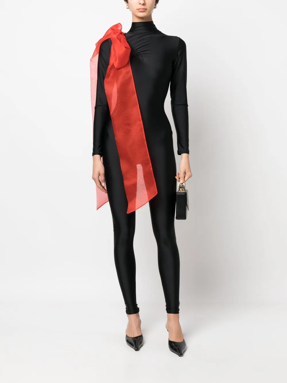 Large Bow-Detail Jumpsuit