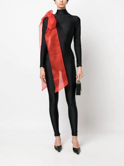 Large Bow-Detail Jumpsuit
