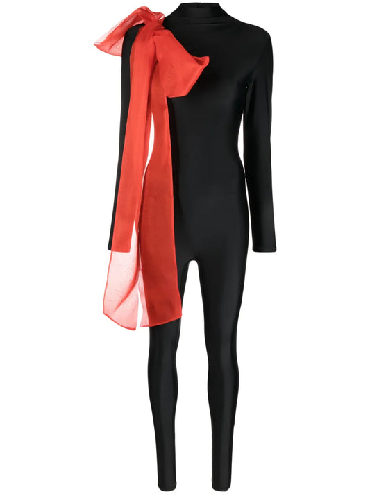 Large Bow-Detail Jumpsuit