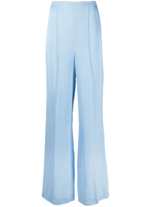 Pressed-Crease Wide-Leg Trousers