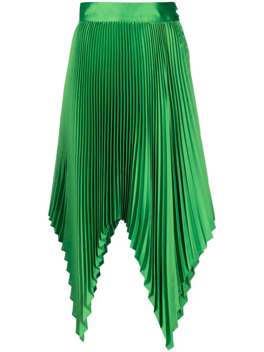 Fully Pleated Asymmetric Skirt