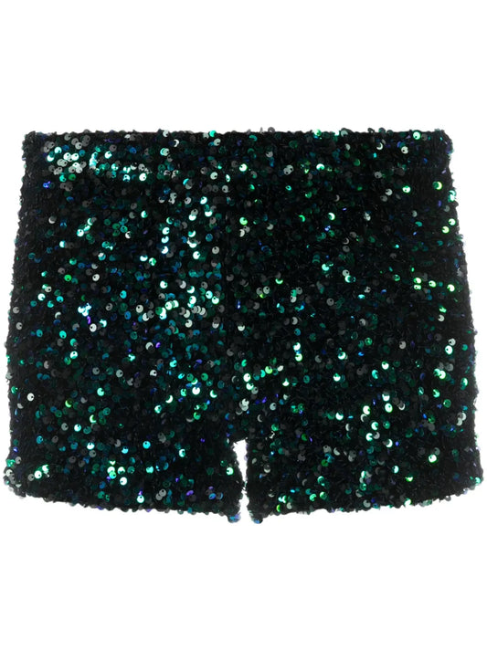 Sequin-Embellished Mini Shorts