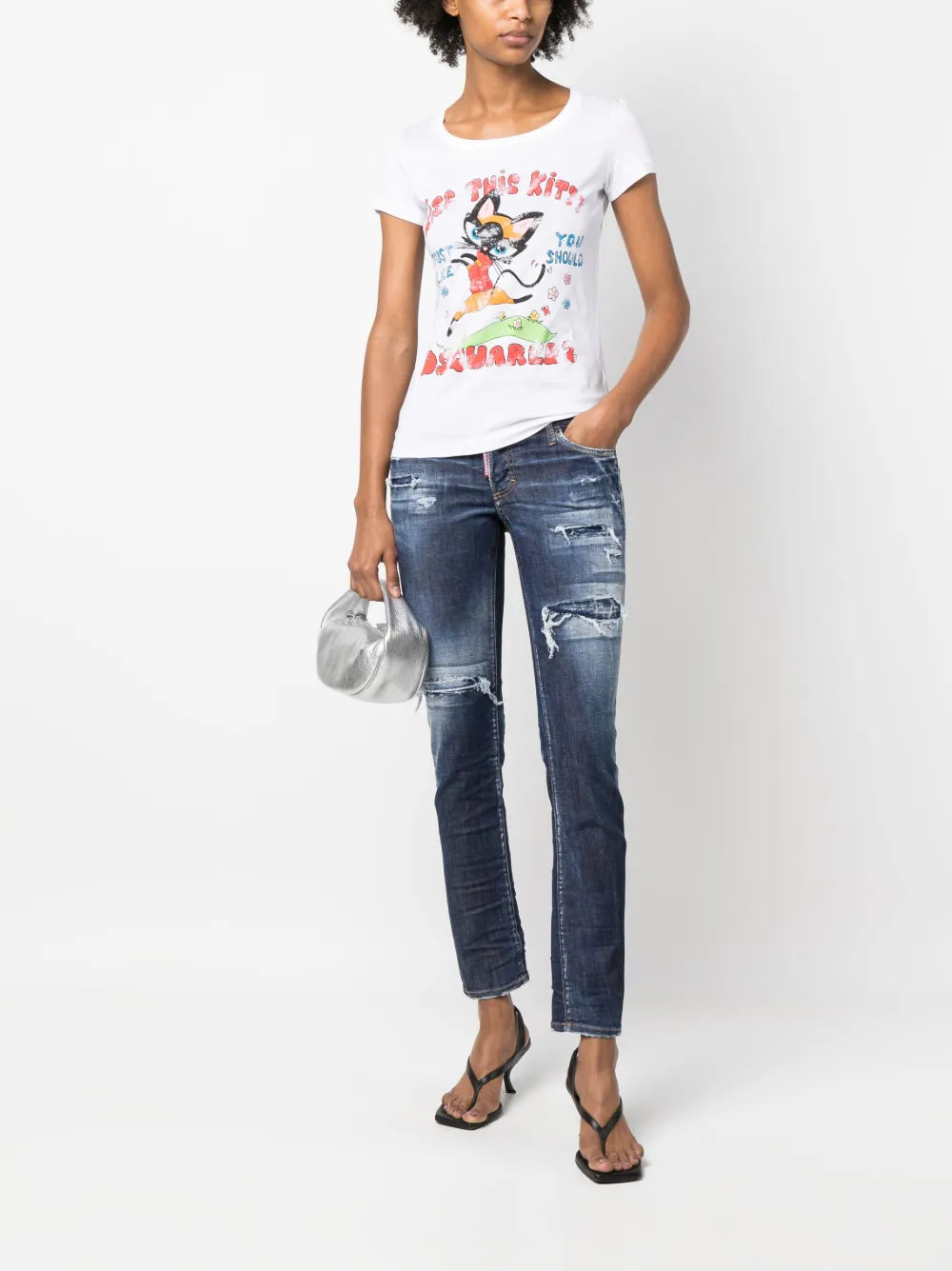 Distressed-Effect Skinny Jeans