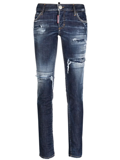 Distressed-Effect Skinny Jeans