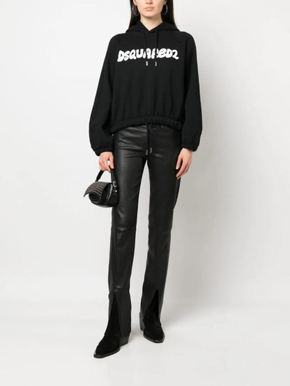 Logo-Print Long-Sleeve Hoodie