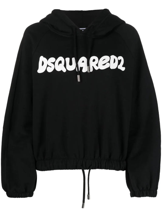 Logo-Print Long-Sleeve Hoodie