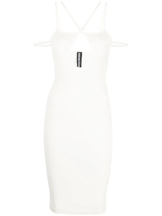 Strap-Detail Midi Dress